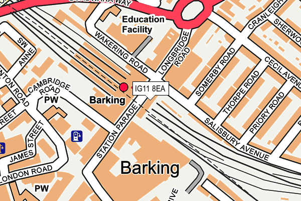IG11 8EA map - OS OpenMap – Local (Ordnance Survey) IG11 8EA map - OS OpenMap – Local (Ordnance Survey)