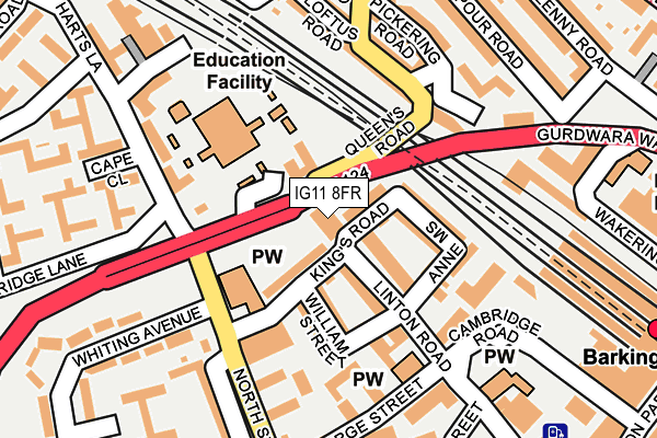 IG11 8FR map - OS OpenMap – Local (Ordnance Survey) IG11 8FR map - OS OpenMap – Local (Ordnance Survey)