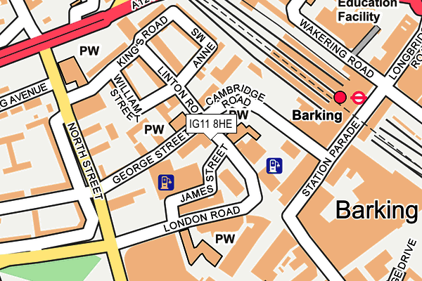 IG11 8HE map - OS OpenMap – Local (Ordnance Survey) IG11 8HE map - OS OpenMap – Local (Ordnance Survey)