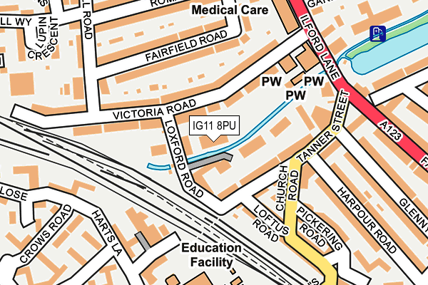 IG11 8PU map - OS OpenMap – Local (Ordnance Survey) IG11 8PU map - OS OpenMap – Local (Ordnance Survey)