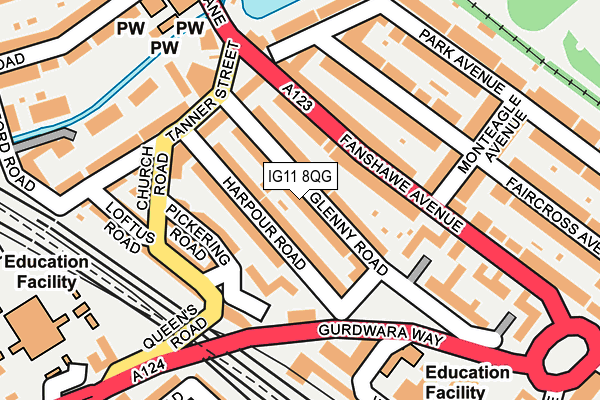 IG11 8QG map - OS OpenMap – Local (Ordnance Survey) IG11 8QG map - OS OpenMap – Local (Ordnance Survey)