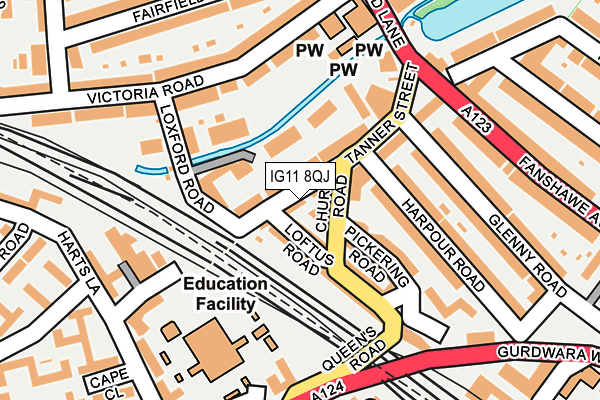 IG11 8QJ map - OS OpenMap – Local (Ordnance Survey) IG11 8QJ map - OS OpenMap – Local (Ordnance Survey)