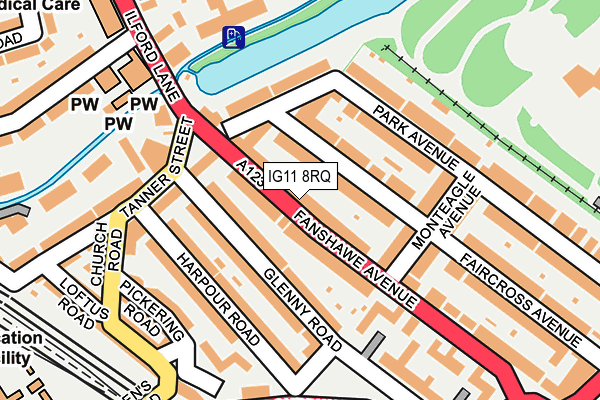 IG11 8RQ map - OS OpenMap – Local (Ordnance Survey) IG11 8RQ map - OS OpenMap – Local (Ordnance Survey)