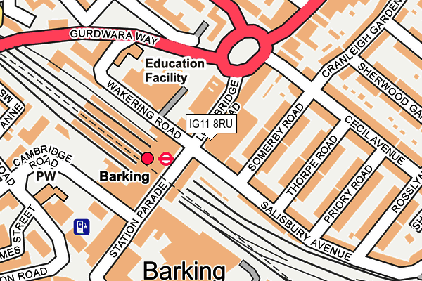 IG11 8RU map - OS OpenMap – Local (Ordnance Survey) IG11 8RU map - OS OpenMap – Local (Ordnance Survey)