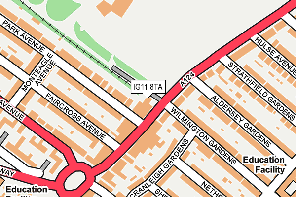 IG11 8TA map - OS OpenMap – Local (Ordnance Survey) IG11 8TA map - OS OpenMap – Local (Ordnance Survey)