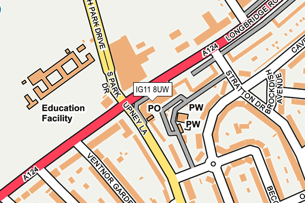 IG11 8UW map - OS OpenMap – Local (Ordnance Survey) IG11 8UW map - OS OpenMap – Local (Ordnance Survey)