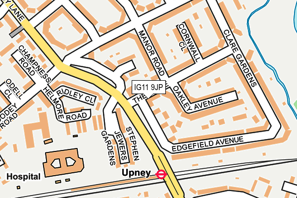 IG11 9JP map - OS OpenMap – Local (Ordnance Survey) IG11 9JP map - OS OpenMap – Local (Ordnance Survey)