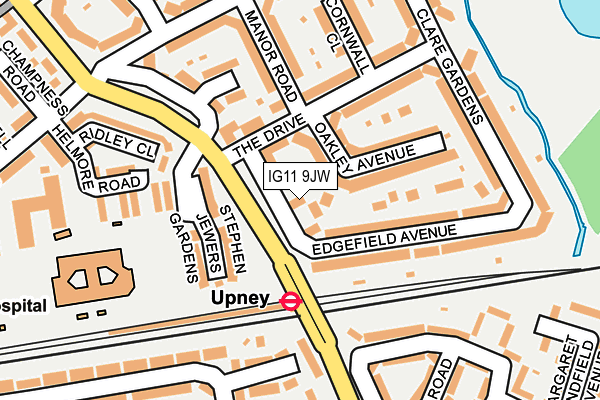 IG11 9JW map - OS OpenMap – Local (Ordnance Survey) IG11 9JW map - OS OpenMap – Local (Ordnance Survey)