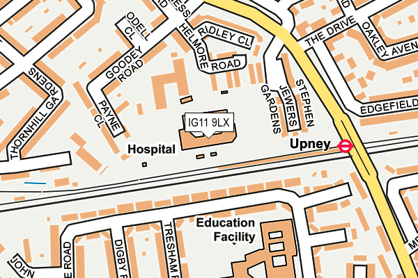 IG11 9LX map - OS OpenMap – Local (Ordnance Survey) IG11 9LX map - OS OpenMap – Local (Ordnance Survey)