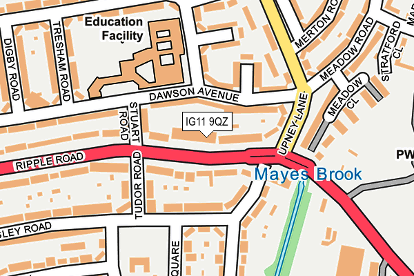 IG11 9QZ map - OS OpenMap – Local (Ordnance Survey) IG11 9QZ map - OS OpenMap – Local (Ordnance Survey)