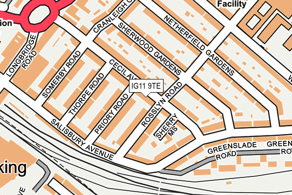 IG11 9TE map - OS OpenMap – Local (Ordnance Survey) IG11 9TE map - OS OpenMap – Local (Ordnance Survey)