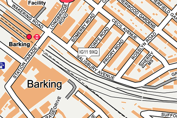 IG11 9XQ map - OS OpenMap – Local (Ordnance Survey)