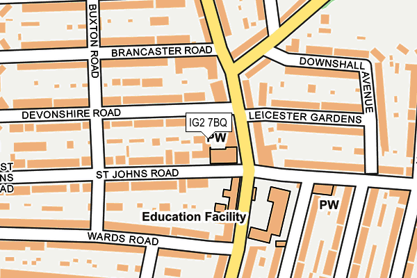 IG2 7BQ map - OS OpenMap – Local (Ordnance Survey)