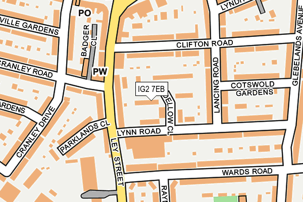 IG2 7EB map - OS OpenMap – Local (Ordnance Survey) IG2 7EB map - OS OpenMap – Local (Ordnance Survey)