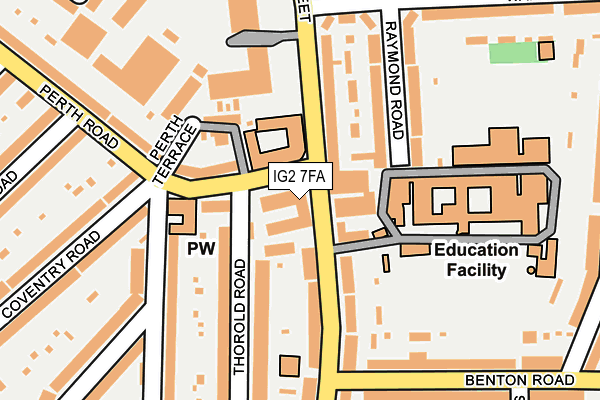 IG2 7FA map - OS OpenMap – Local (Ordnance Survey) IG2 7FA map - OS OpenMap – Local (Ordnance Survey)