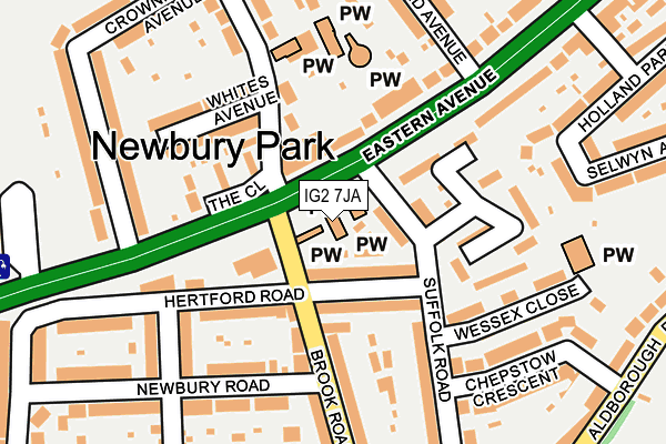 IG2 7JA map - OS OpenMap – Local (Ordnance Survey) IG2 7JA map - OS OpenMap – Local (Ordnance Survey)