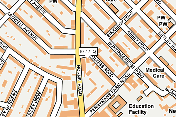 IG2 7LQ map - OS OpenMap – Local (Ordnance Survey) IG2 7LQ map - OS OpenMap – Local (Ordnance Survey)