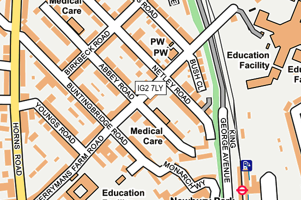 IG2 7LY map - OS OpenMap – Local (Ordnance Survey) IG2 7LY map - OS OpenMap – Local (Ordnance Survey)