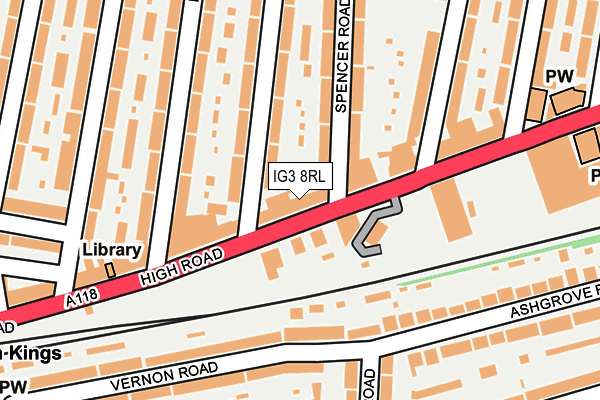 IG3 8RL map - OS OpenMap – Local (Ordnance Survey) IG3 8RL map - OS OpenMap – Local (Ordnance Survey)