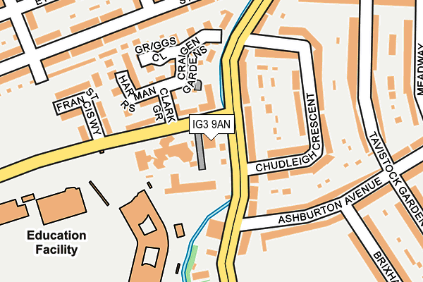 IG3 9AN map - OS OpenMap – Local (Ordnance Survey) IG3 9AN map - OS OpenMap – Local (Ordnance Survey)