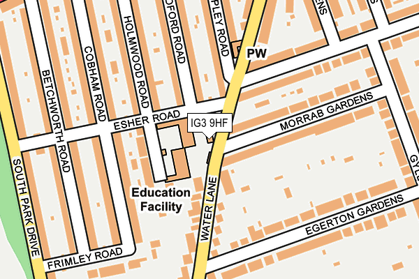 IG3 9HF map - OS OpenMap – Local (Ordnance Survey) IG3 9HF map - OS OpenMap – Local (Ordnance Survey)