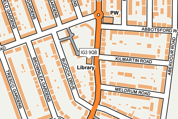 IG3 9QB map - OS OpenMap – Local (Ordnance Survey) IG3 9QB map - OS OpenMap – Local (Ordnance Survey)