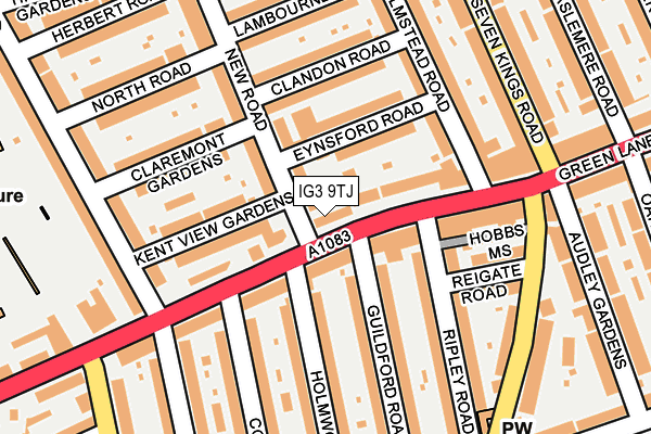 IG3 9TJ map - OS OpenMap – Local (Ordnance Survey) IG3 9TJ map - OS OpenMap – Local (Ordnance Survey)