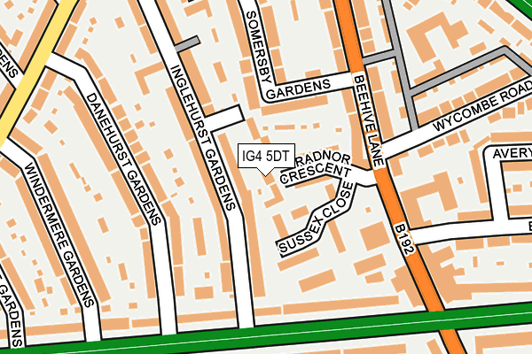 IG4 5DT map - OS OpenMap – Local (Ordnance Survey) IG4 5DT map - OS OpenMap – Local (Ordnance Survey)