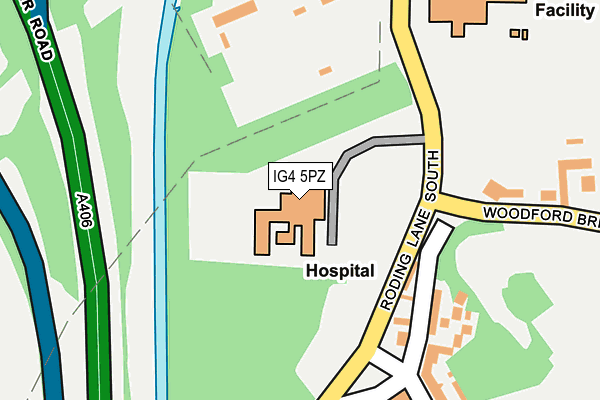 IG4 5PZ map - OS OpenMap – Local (Ordnance Survey) IG4 5PZ map - OS OpenMap – Local (Ordnance Survey)
