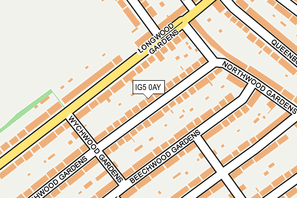 IG5 0AY map - OS OpenMap – Local (Ordnance Survey) IG5 0AY map - OS OpenMap – Local (Ordnance Survey)
