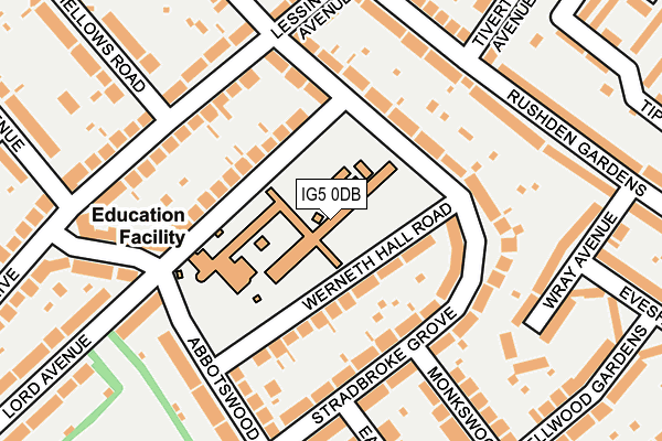 IG5 0DB map - OS OpenMap – Local (Ordnance Survey) IG5 0DB map - OS OpenMap – Local (Ordnance Survey)