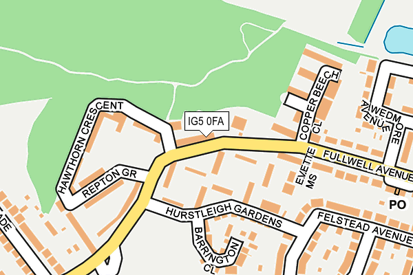 IG5 0FA map - OS OpenMap – Local (Ordnance Survey) IG5 0FA map - OS OpenMap – Local (Ordnance Survey)