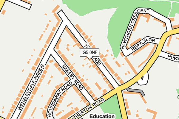 IG5 0NF map - OS OpenMap – Local (Ordnance Survey) IG5 0NF map - OS OpenMap – Local (Ordnance Survey)