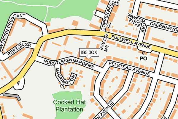 IG5 0QX map - OS OpenMap – Local (Ordnance Survey) IG5 0QX map - OS OpenMap – Local (Ordnance Survey)