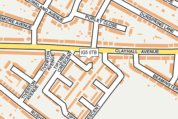 IG5 0TB map - OS OpenMap – Local (Ordnance Survey)
