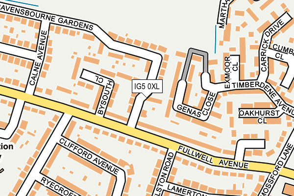 IG5 0XL map - OS OpenMap – Local (Ordnance Survey) IG5 0XL map - OS OpenMap – Local (Ordnance Survey)
