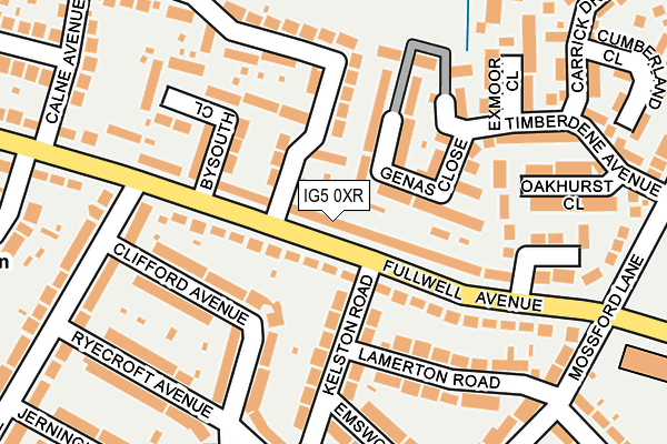 IG5 0XR map - OS OpenMap – Local (Ordnance Survey) IG5 0XR map - OS OpenMap – Local (Ordnance Survey)