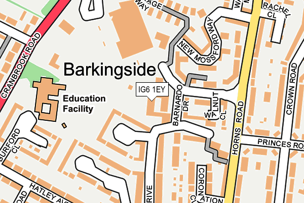 IG6 1EY map - OS OpenMap – Local (Ordnance Survey) IG6 1EY map - OS OpenMap – Local (Ordnance Survey)