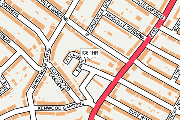 IG6 1HR map - OS OpenMap – Local (Ordnance Survey)