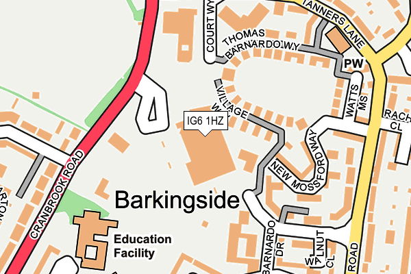 IG6 1HZ map - OS OpenMap – Local (Ordnance Survey) IG6 1HZ map - OS OpenMap – Local (Ordnance Survey)