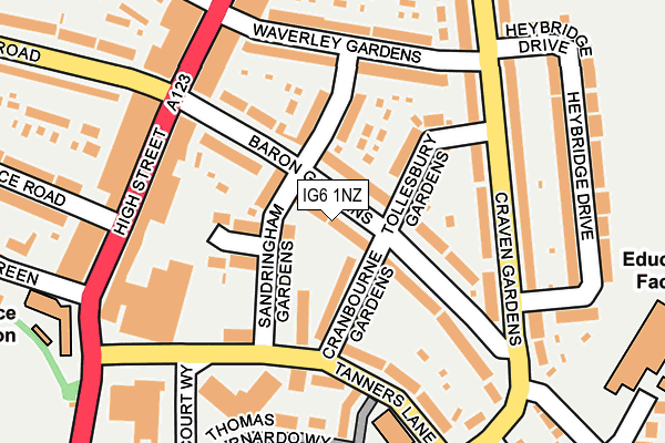 IG6 1NZ map - OS OpenMap – Local (Ordnance Survey) IG6 1NZ map - OS OpenMap – Local (Ordnance Survey)