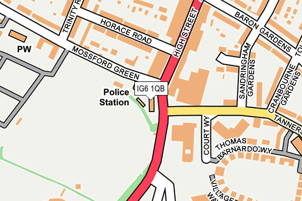 IG6 1QB map - OS OpenMap – Local (Ordnance Survey) IG6 1QB map - OS OpenMap – Local (Ordnance Survey)