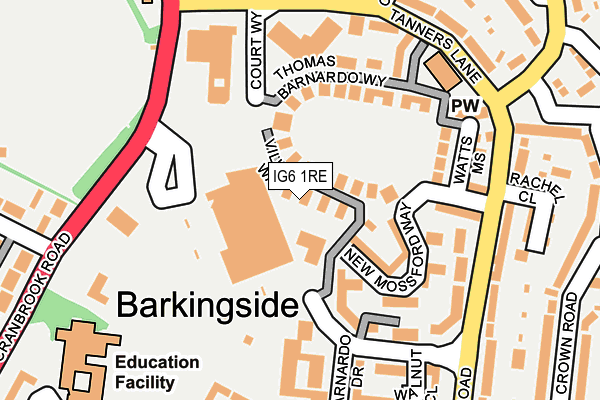 IG6 1RE map - OS OpenMap – Local (Ordnance Survey) IG6 1RE map - OS OpenMap – Local (Ordnance Survey)