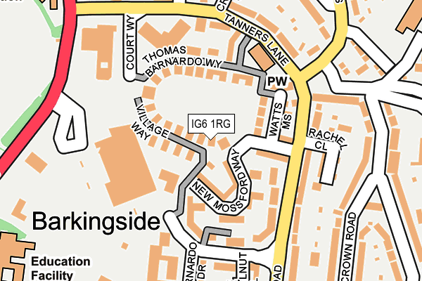 IG6 1RG map - OS OpenMap – Local (Ordnance Survey)