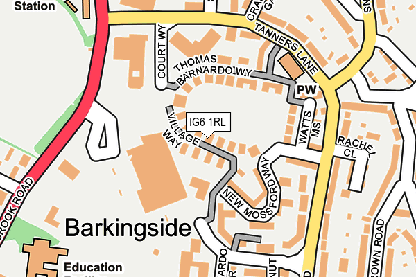 IG6 1RL map - OS OpenMap – Local (Ordnance Survey) IG6 1RL map - OS OpenMap – Local (Ordnance Survey)