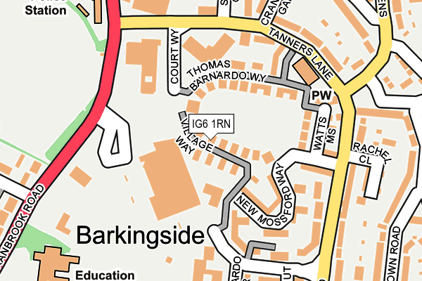 IG6 1RN map - OS OpenMap – Local (Ordnance Survey) IG6 1RN map - OS OpenMap – Local (Ordnance Survey)