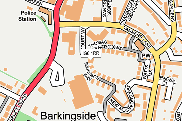 IG6 1RR map - OS OpenMap – Local (Ordnance Survey) IG6 1RR map - OS OpenMap – Local (Ordnance Survey)