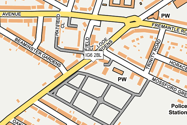 IG6 2BL map - OS OpenMap – Local (Ordnance Survey) IG6 2BL map - OS OpenMap – Local (Ordnance Survey)