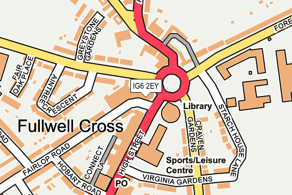 IG6 2EY map - OS OpenMap – Local (Ordnance Survey) IG6 2EY map - OS OpenMap – Local (Ordnance Survey)