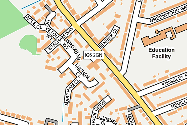 IG6 2GN map - OS OpenMap – Local (Ordnance Survey) IG6 2GN map - OS OpenMap – Local (Ordnance Survey)